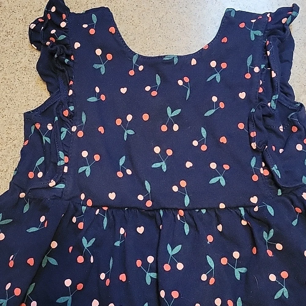 Carter's Navy Dress with Cherry Details Size 6 Months